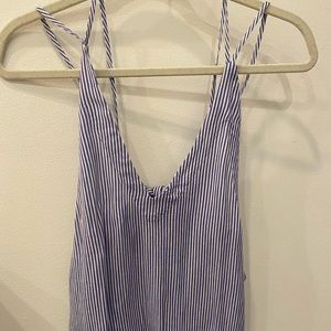 Lulu’s Adrift Top Size Small Blue and White Tank